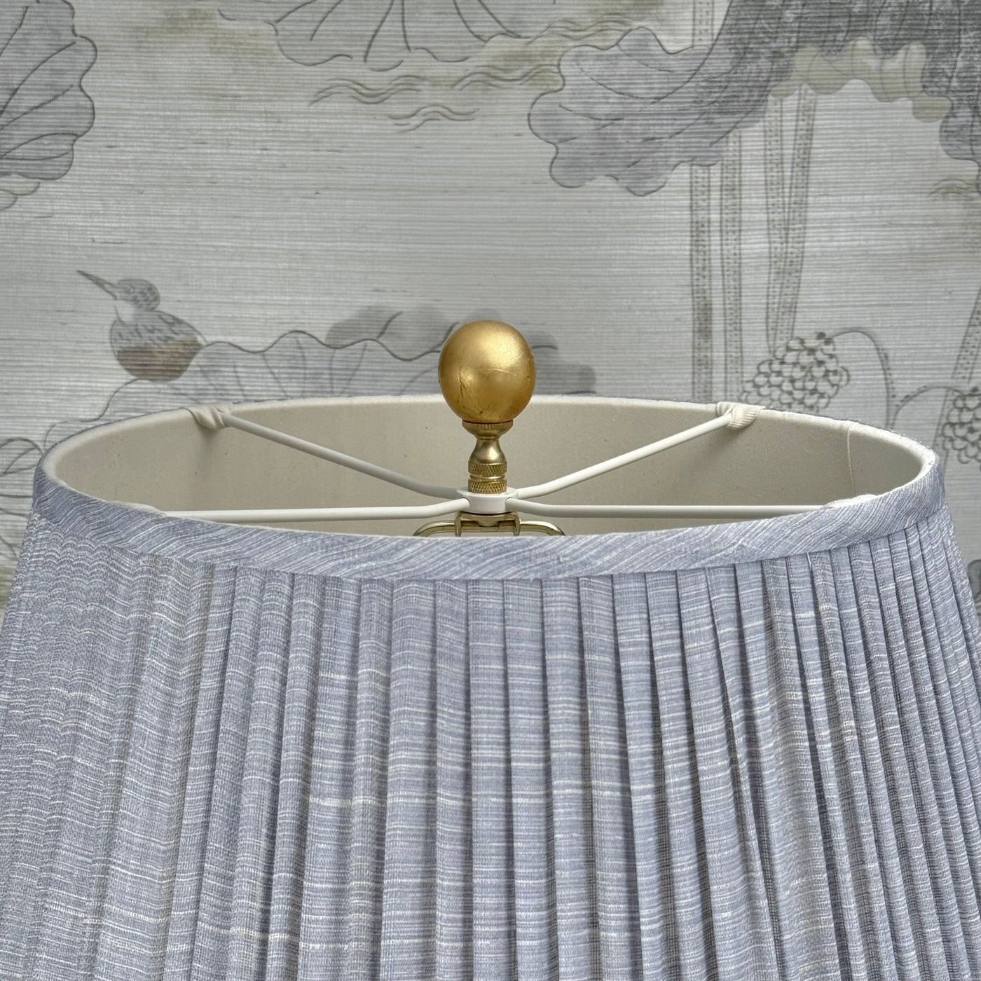 Large Gold Gilded Ball Finial Close Up