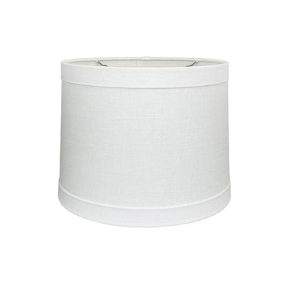 Linen Banded Retro Drum Lampshade - Bone