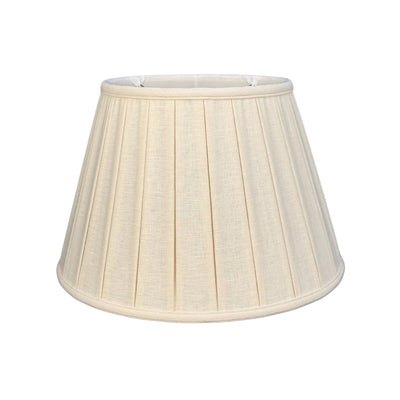 Linen English Empire Wide Box Pleat Lampshade in Egg