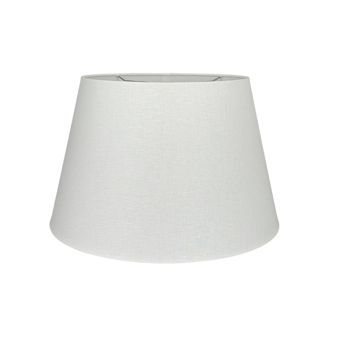 Linen Rolled Edge British Drum Lampshade - Bone