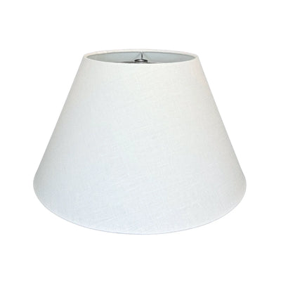 Linen Rolled Edge Modern Flare Lampshade - Bone