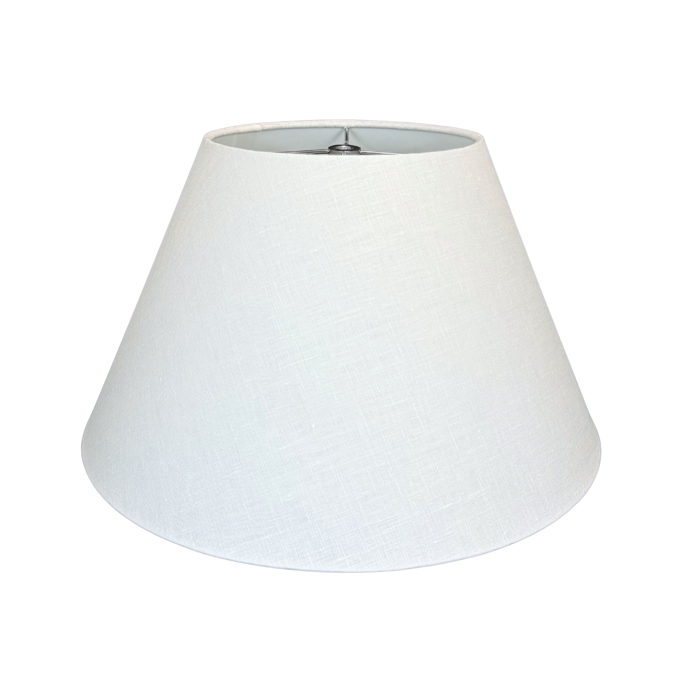 Linen Rolled Edge Modern Flare Lampshade - Bone
