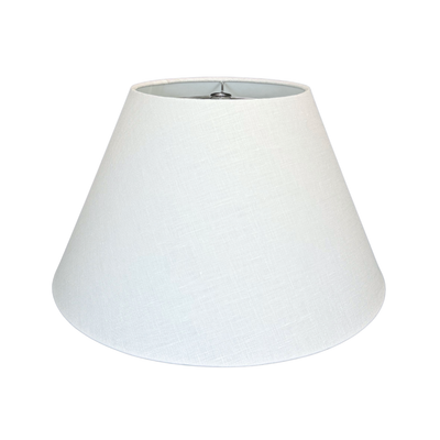 Linen Rolled Edge Modern Flare Lampshade - Bone
