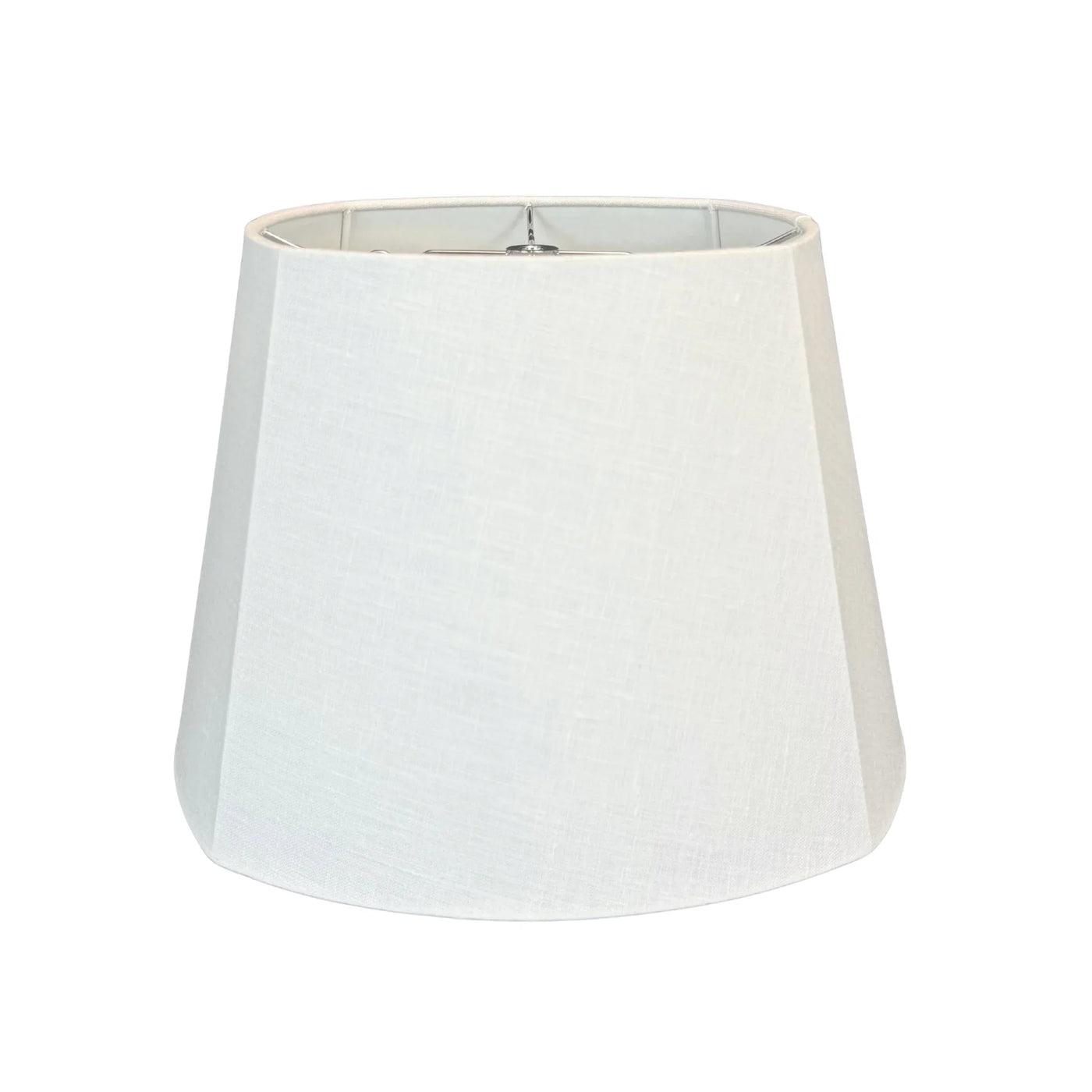 Linen Rolled Edge Modern Square Lampshade - Bone