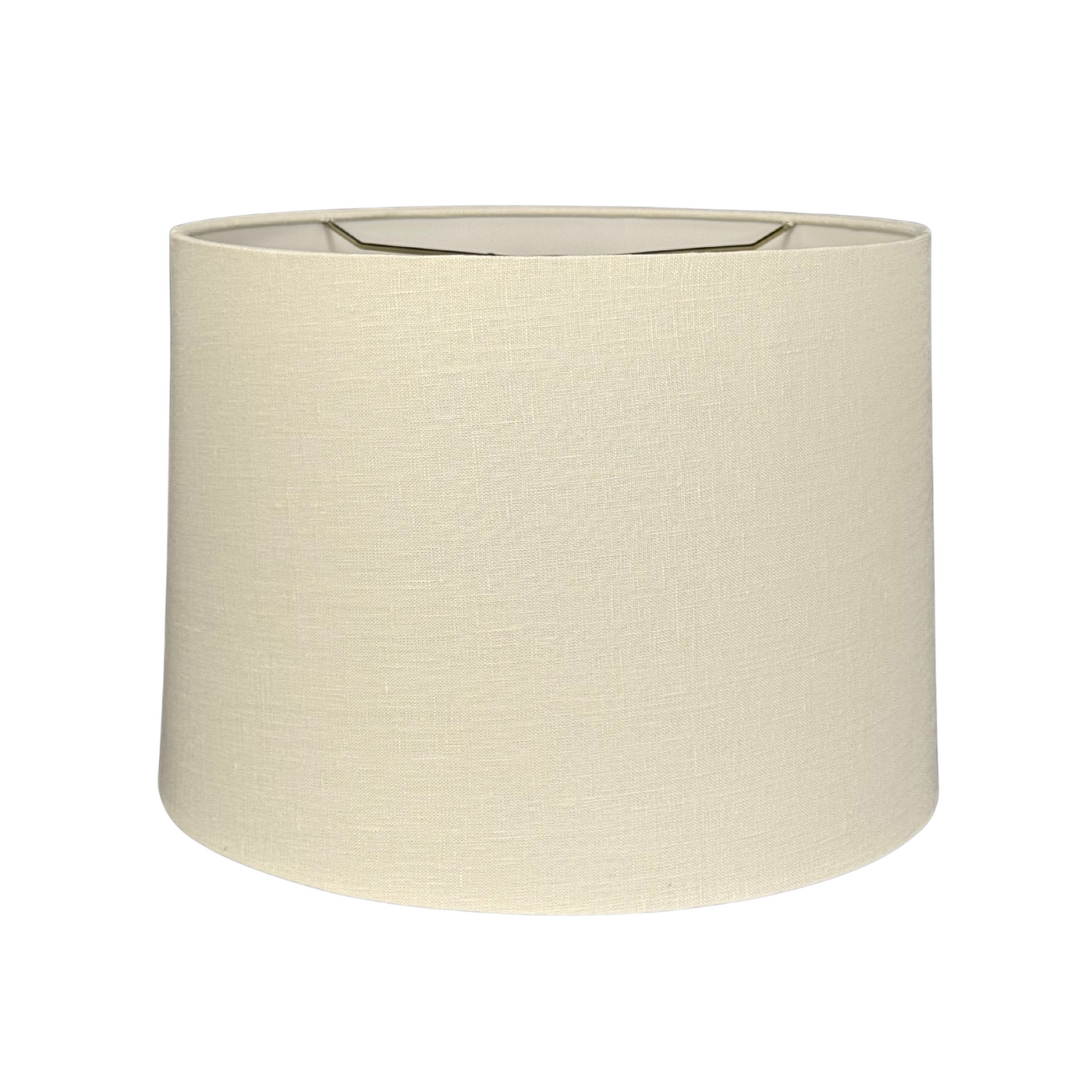 Linen Rolled Edge Retro Drum Lampshade - Egg