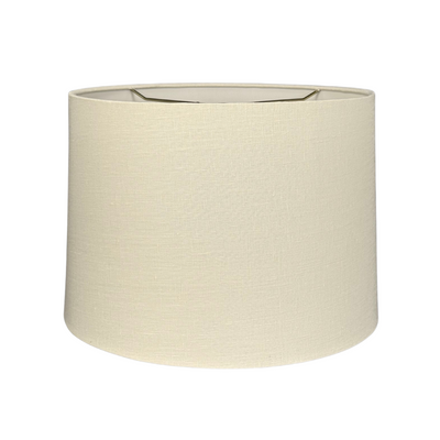 Linen Rolled Edge Retro Drum Lampshade - Egg