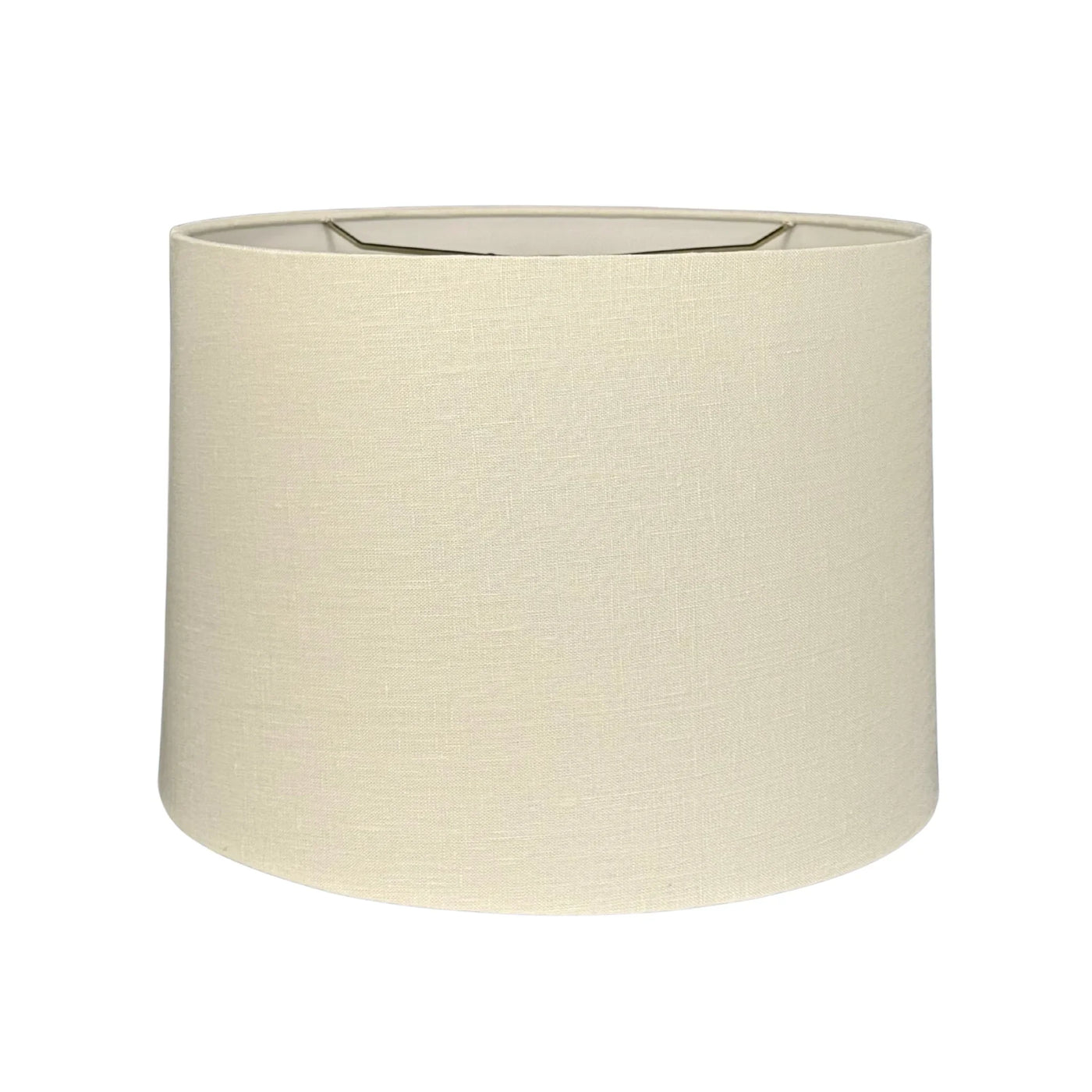 Linen Rolled Edge Retro Drum Lampshade - Egg