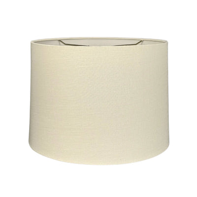 Linen Rolled Edge Retro Drum Lampshade - Egg
