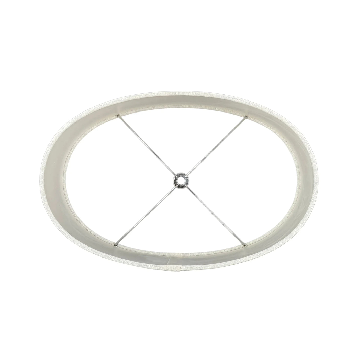 Linen Rolled Edge Retro Oval Lampshade