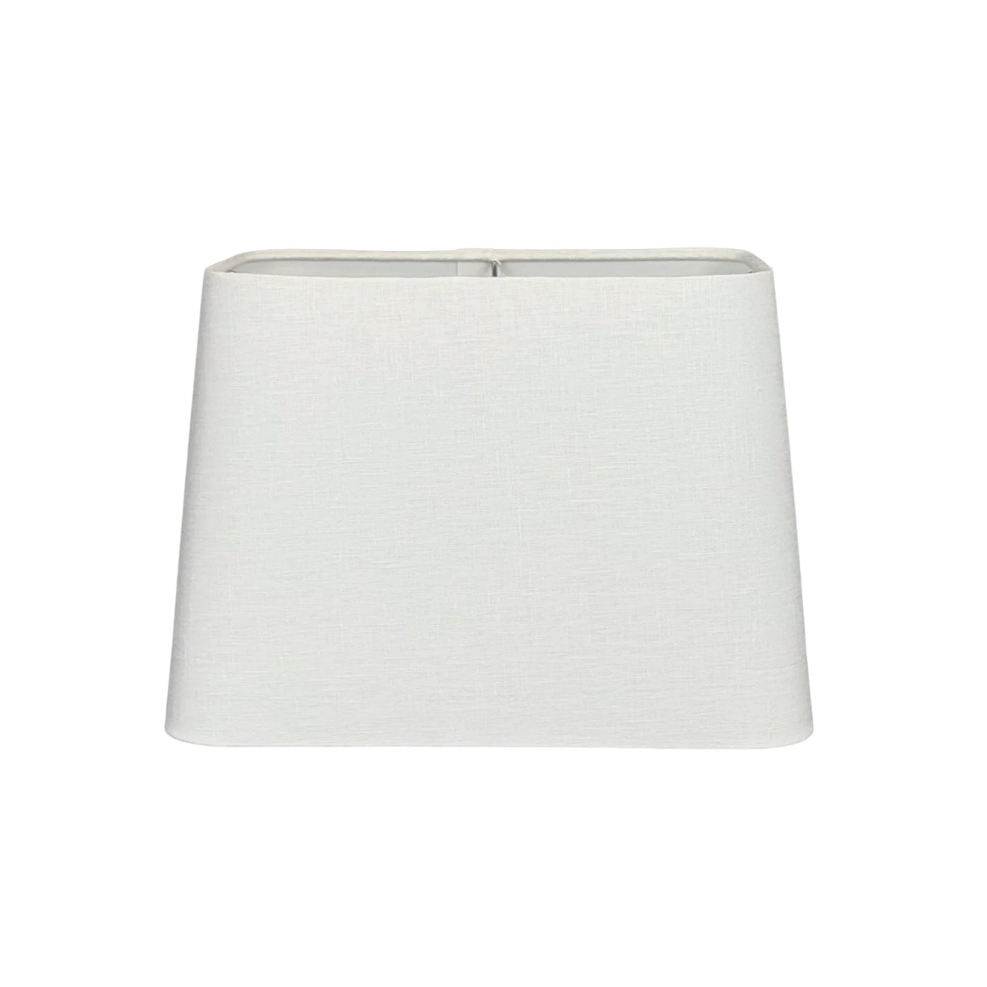 Linen Rolled Edge Tapered Rectangle Lampshade - Bone