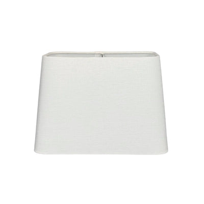 Linen Rolled Edge Tapered Rectangle Lampshade - Bone