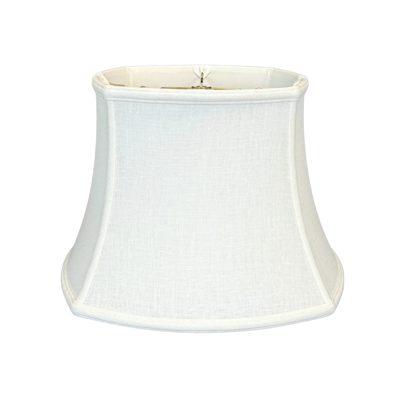 Linen Rounded Square Bell Lampshade - Bone