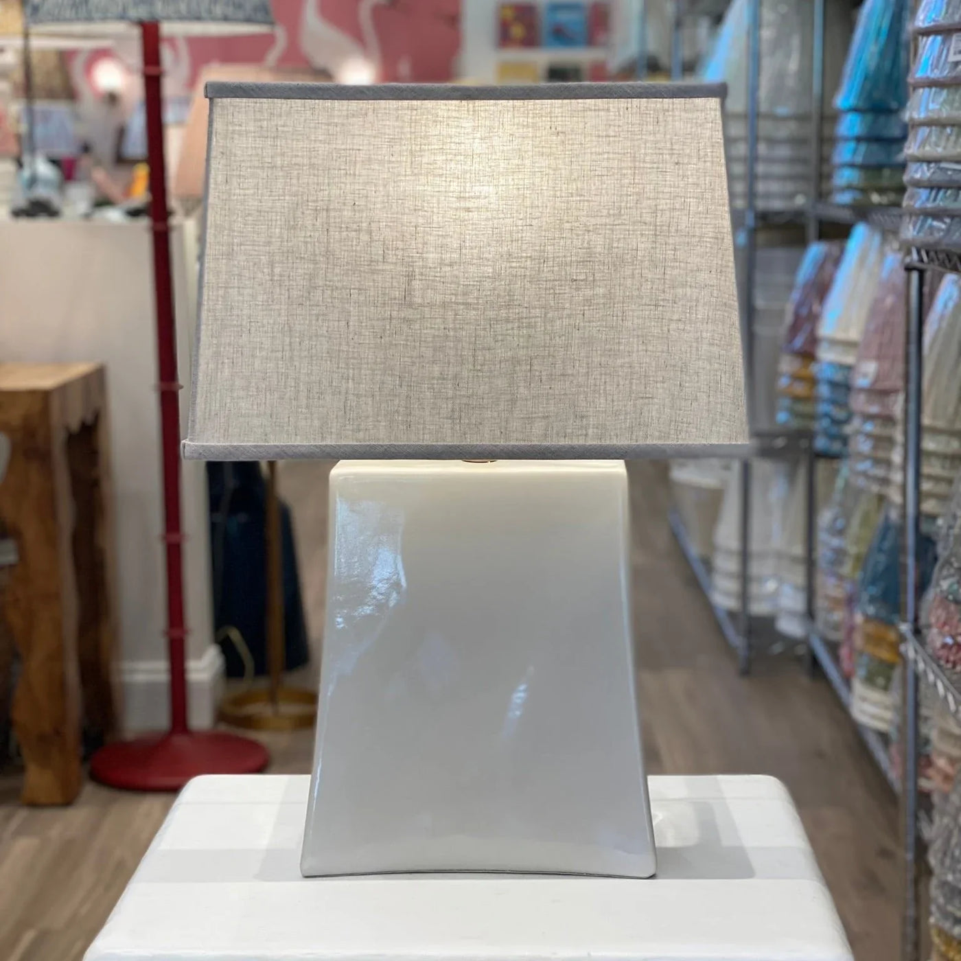 Lucera lamp and rectangle lampshade