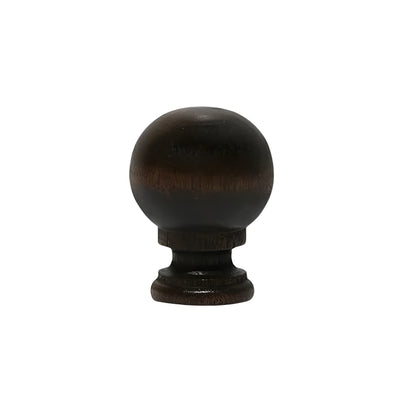 Mahogany Finish Wood Ball on Pedestal Finial