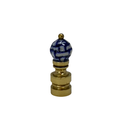 Mini Porcelain Blue and White Finial