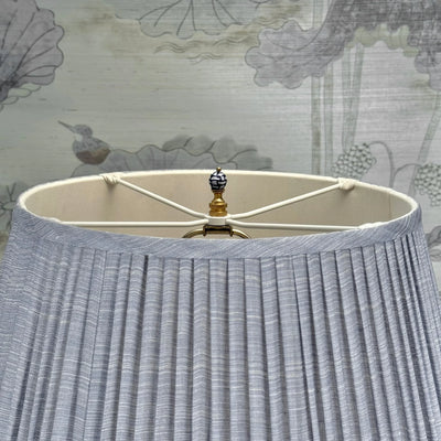 Mini Porcelain Blue and White Finial Close Up