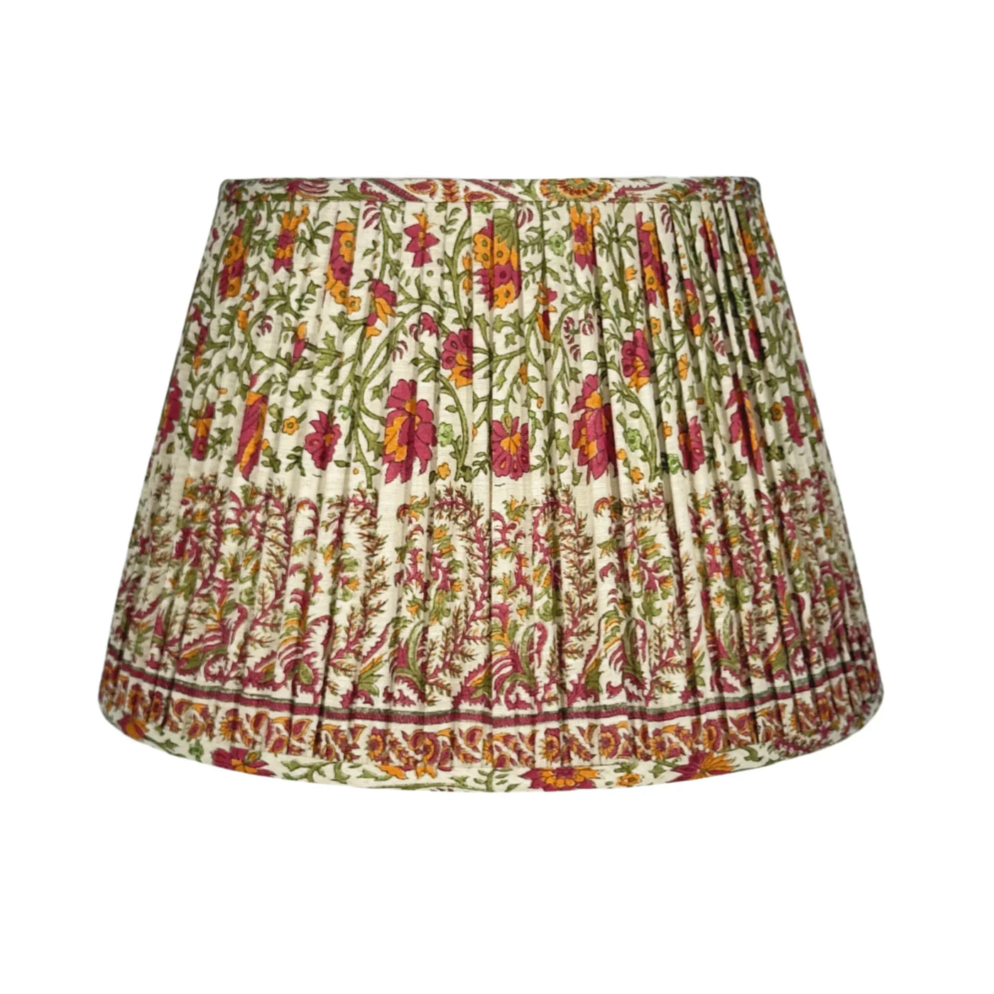 Ian Sanderson Pink and Orange Chilli Mallow Border Lampshade