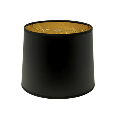 Handmade black lamp shade with gold interior