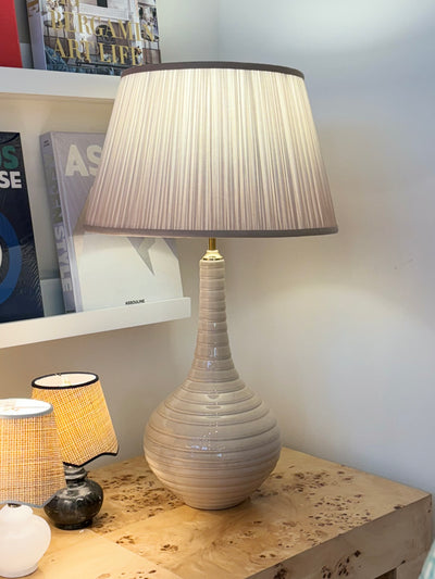 Ombre biscuit lampshade and a neutral Penny Morrison lamp