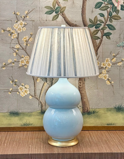 Osborne & Little - Vistula in Ivory with Blue & Brown Stripes