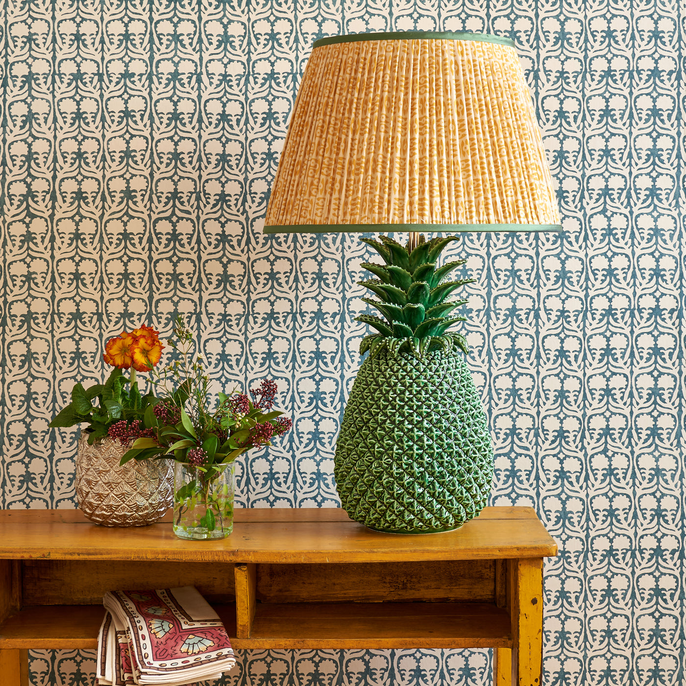 Penny Morrison Lampshade and Pineapple Lamp
