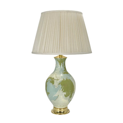 Paul Schneider Athens Lamp in Glossy Nile Green, Ivory & Fern Green Geode Hero photo