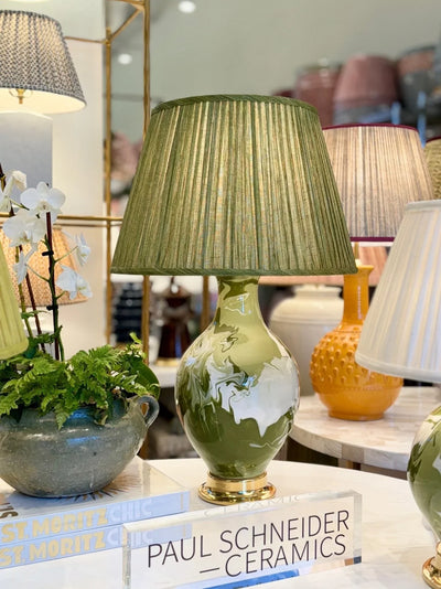 Paul Schneider Athens Lamp in Green & Ivory Geode