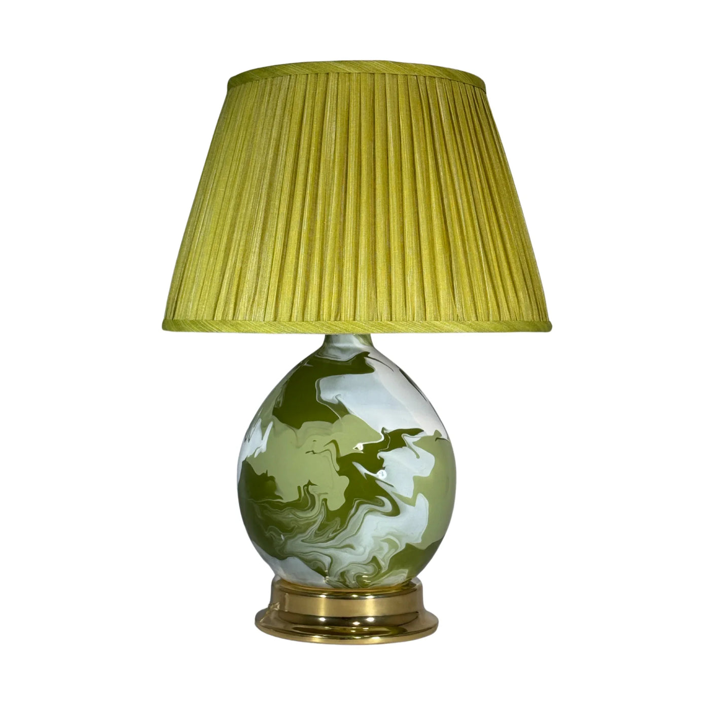 Paul Schneider Beeville Lamp in Green & Ivory Geode