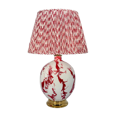 Paul Schneider Marfa Round Lamp in Red & White Geode