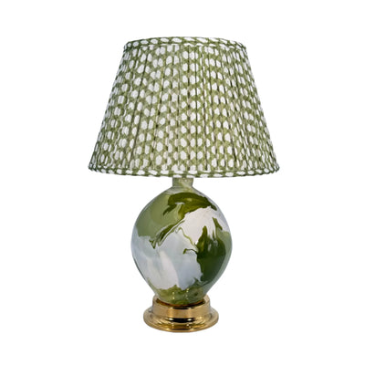Paul Schneider Maypearl Lamp in Green & Ivory Geode