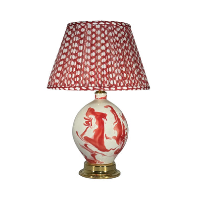 Paul Schneider Maypearl Lamp in Red & White Geode