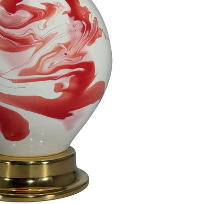 Paul Schneider Maypearl Lamp in Red & White Geode