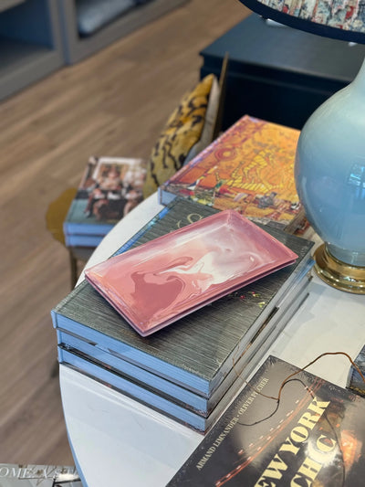 Paul Schneider Rectangle Tray in Pink & Ivory Geode in the shade shop store