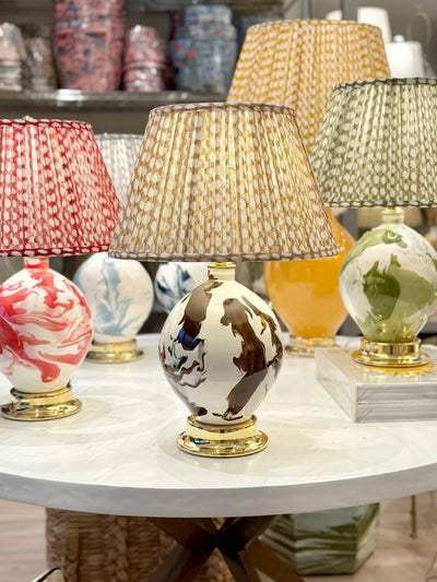 Paul Schneider Maypearl Lamp in Brown & White Geode