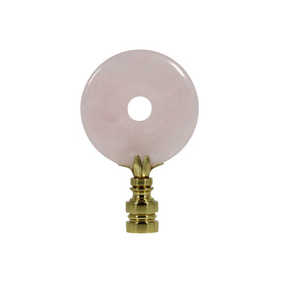 Pink Jade Coin Finial 