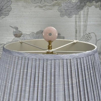 Pink Jade Coin Finial Close Up