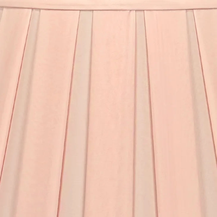 Pink Silk Box Pleat Lampshade