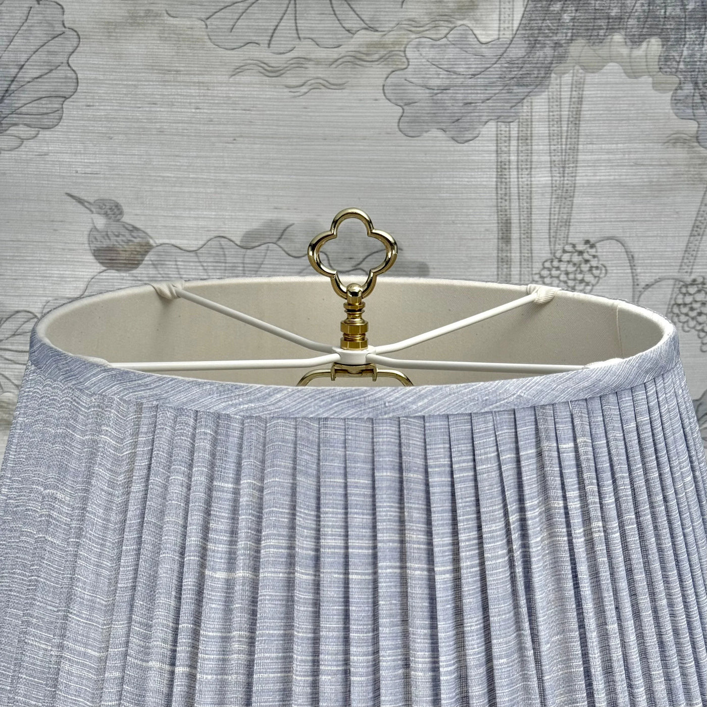 Polished Brass Circle Finial Close Up