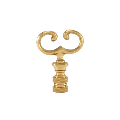 Polished Brass Open Loop Finial