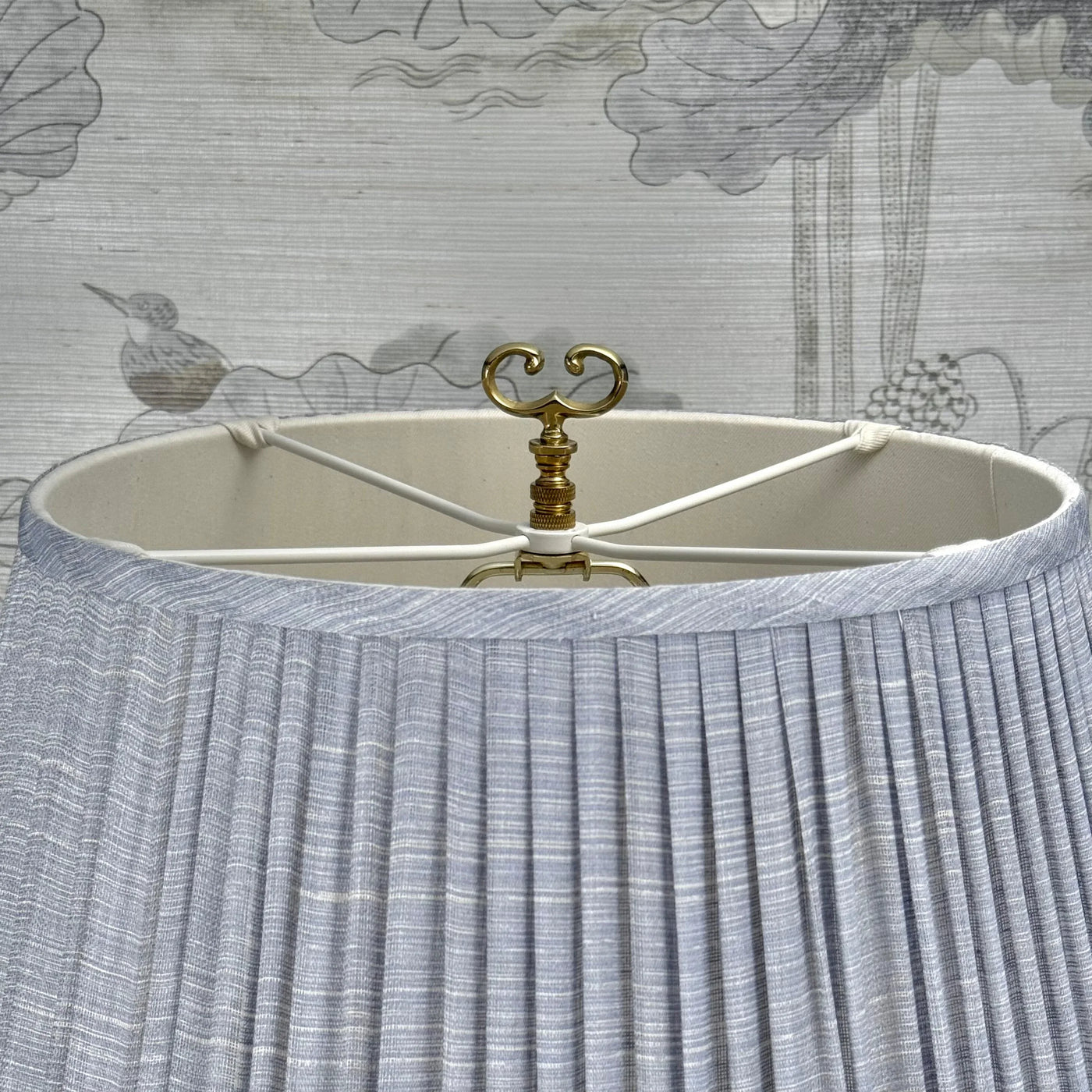 Polished Brass Open Loop Finial Close Up