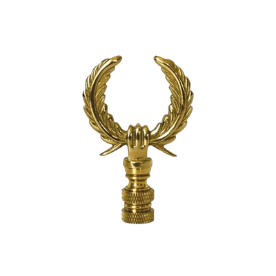 Polished Brass Open Wreath Finial