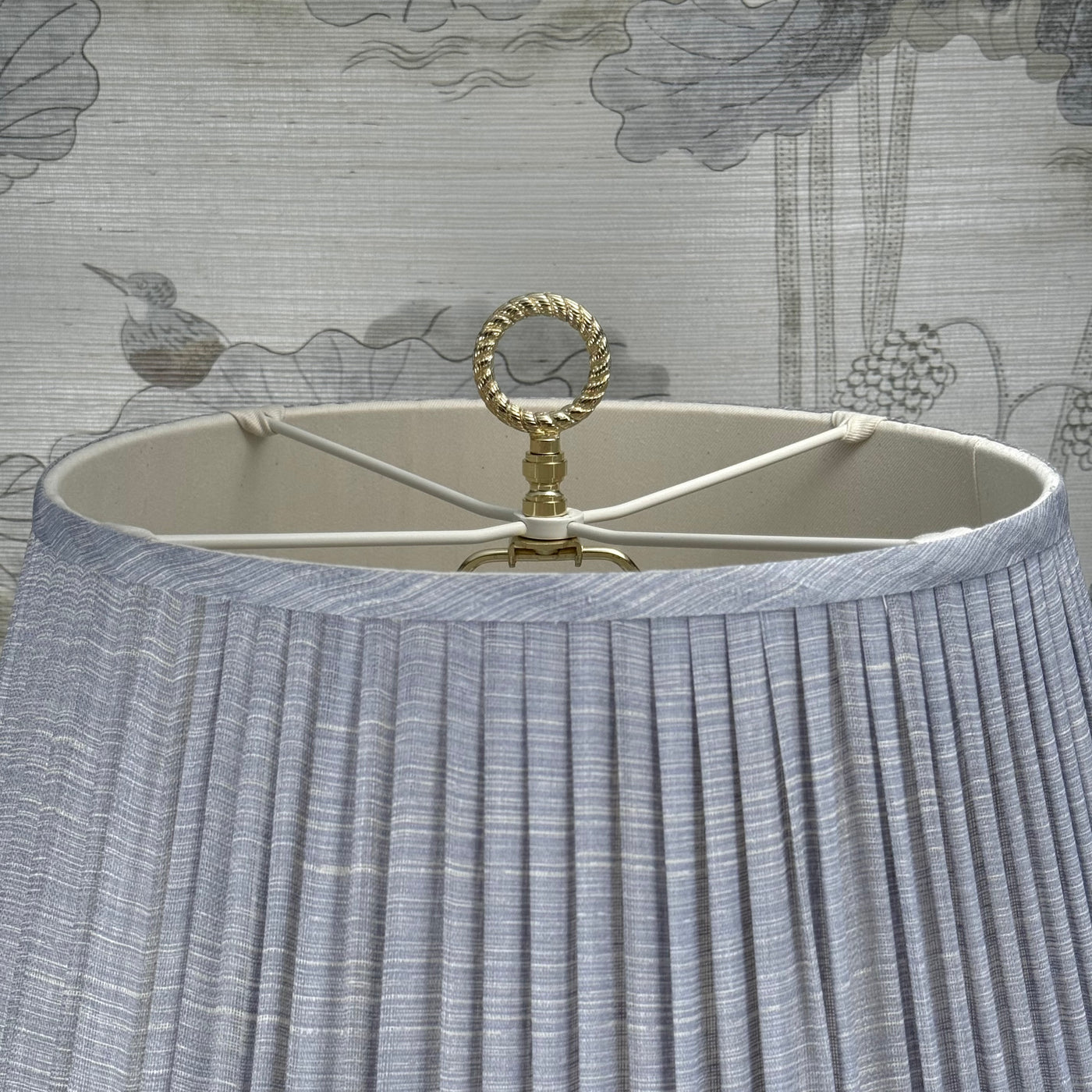 Polished Brass Ring Finial Close Up