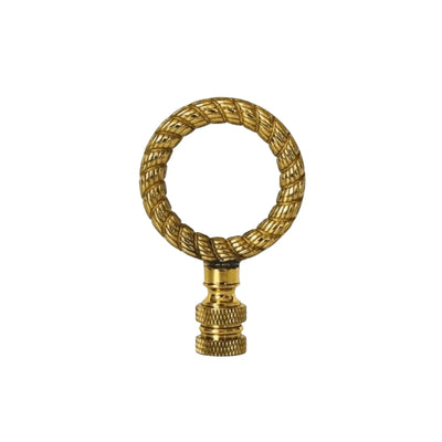 Polished Brass Ring Finial