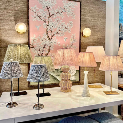 Lamps with Fermoie Lampshades