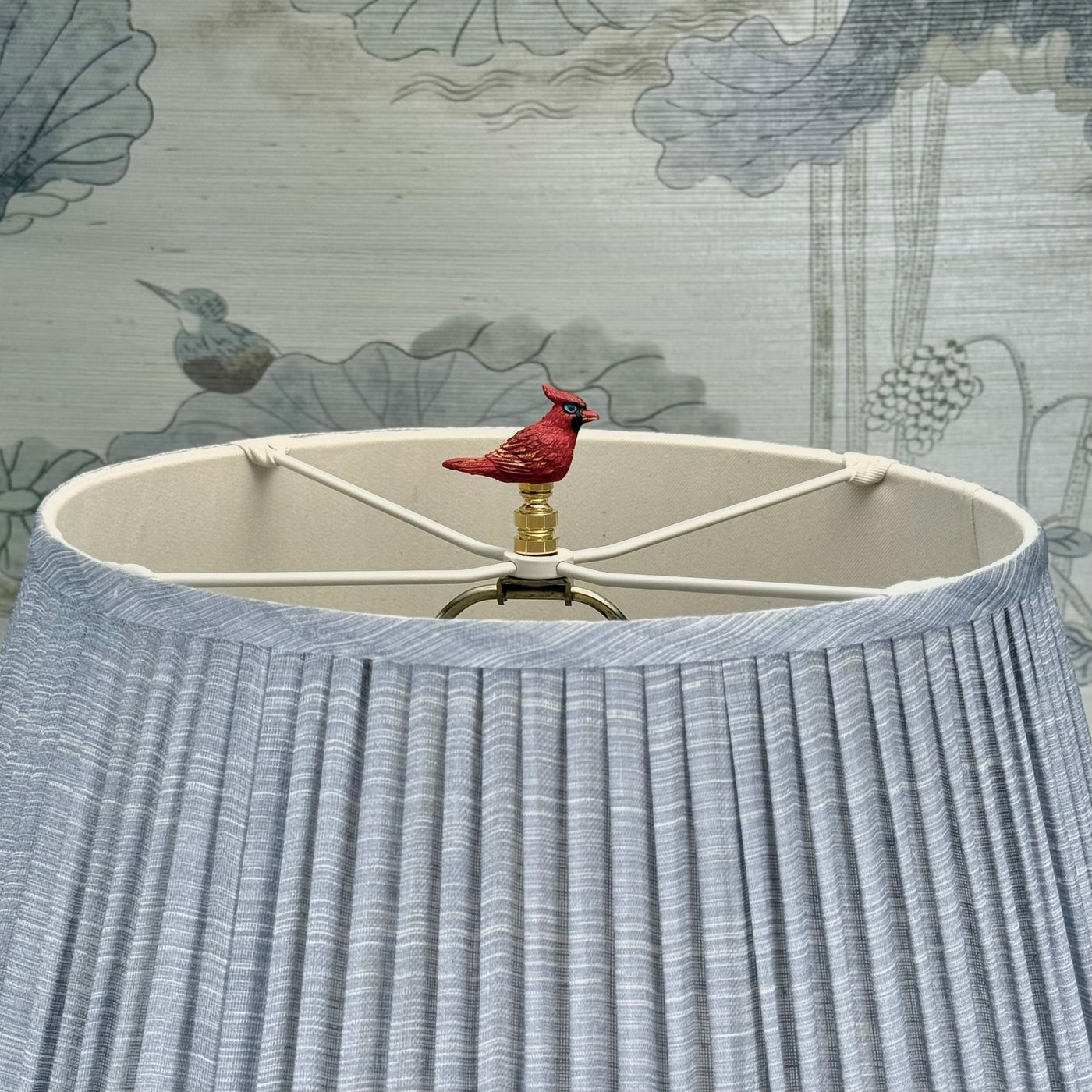 Red Cardinal Finial close up