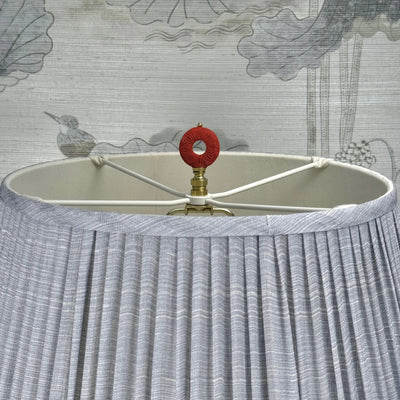 Red Cinnabar Ring Finial Close up