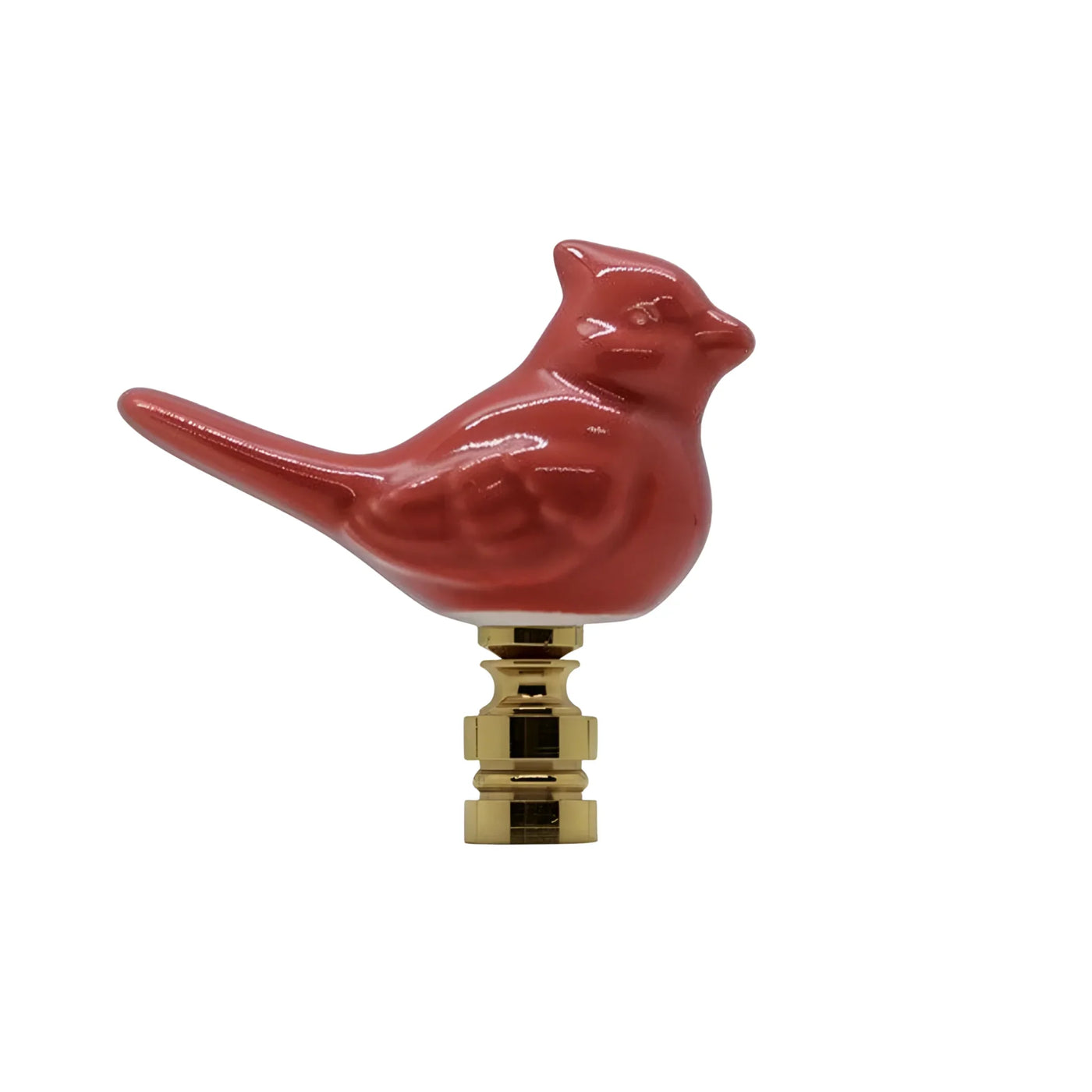 Red Porcelain Bird Finial 