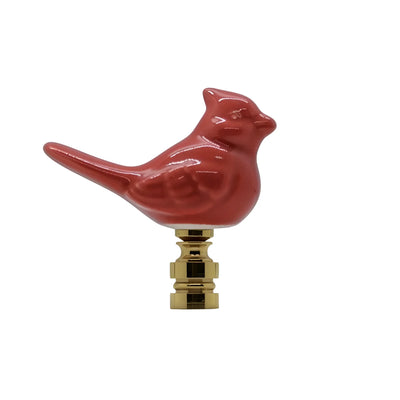 Red Porcelain Bird Finial 