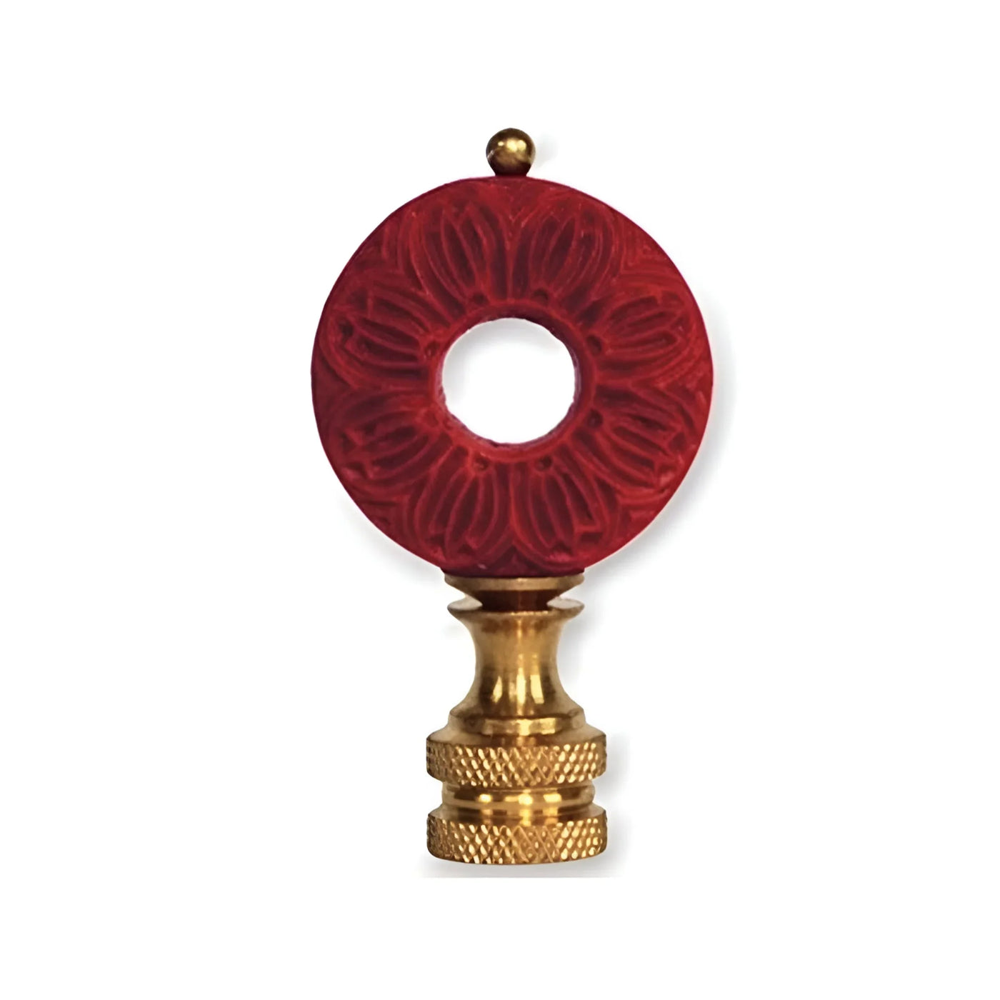 Red Cinnabar Ring Finial