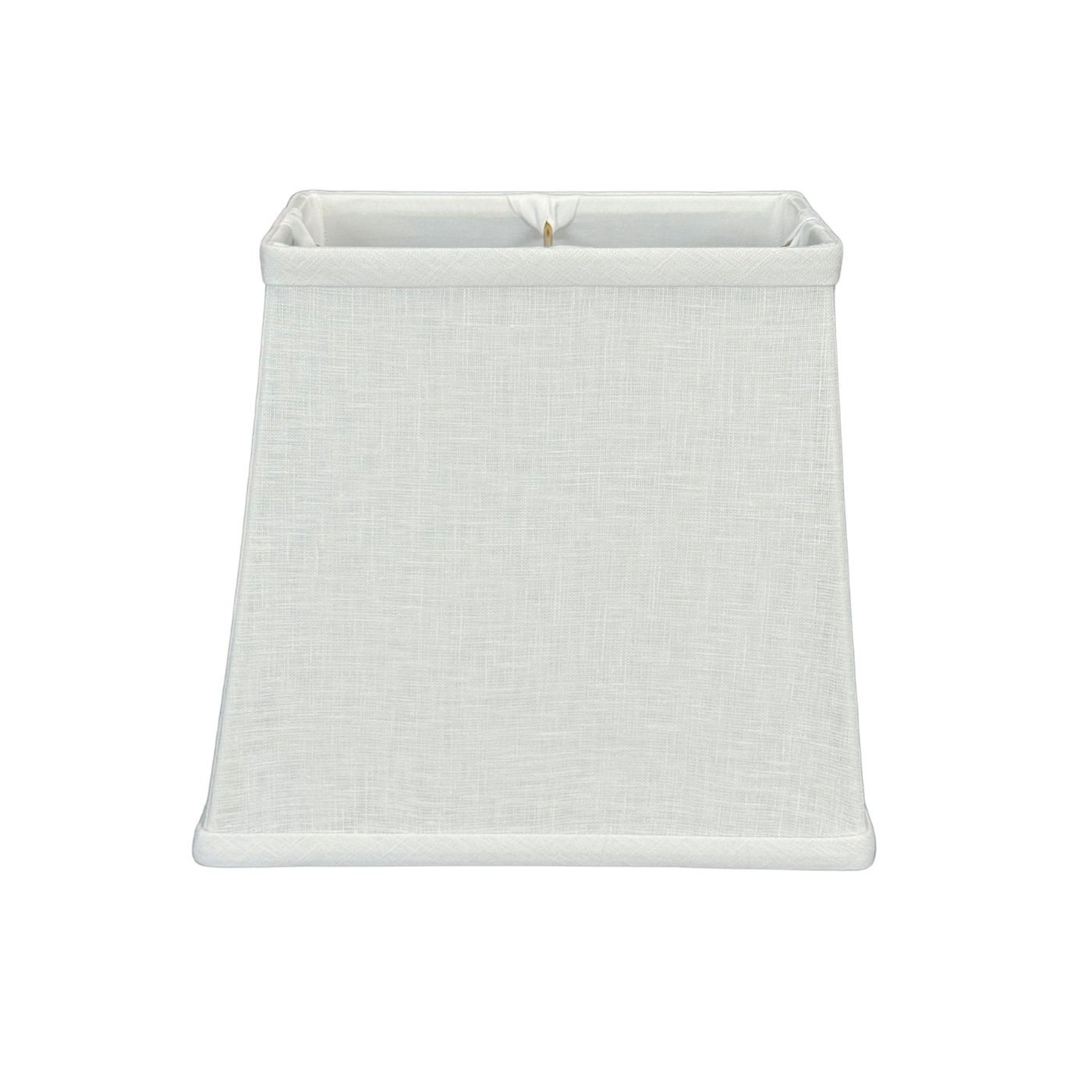 10in Retro Rectangle Linen Lampshade - Off White